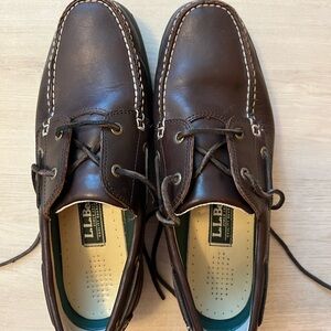 L.L. Bean Men's Rich Brown Leather Boat Shoes